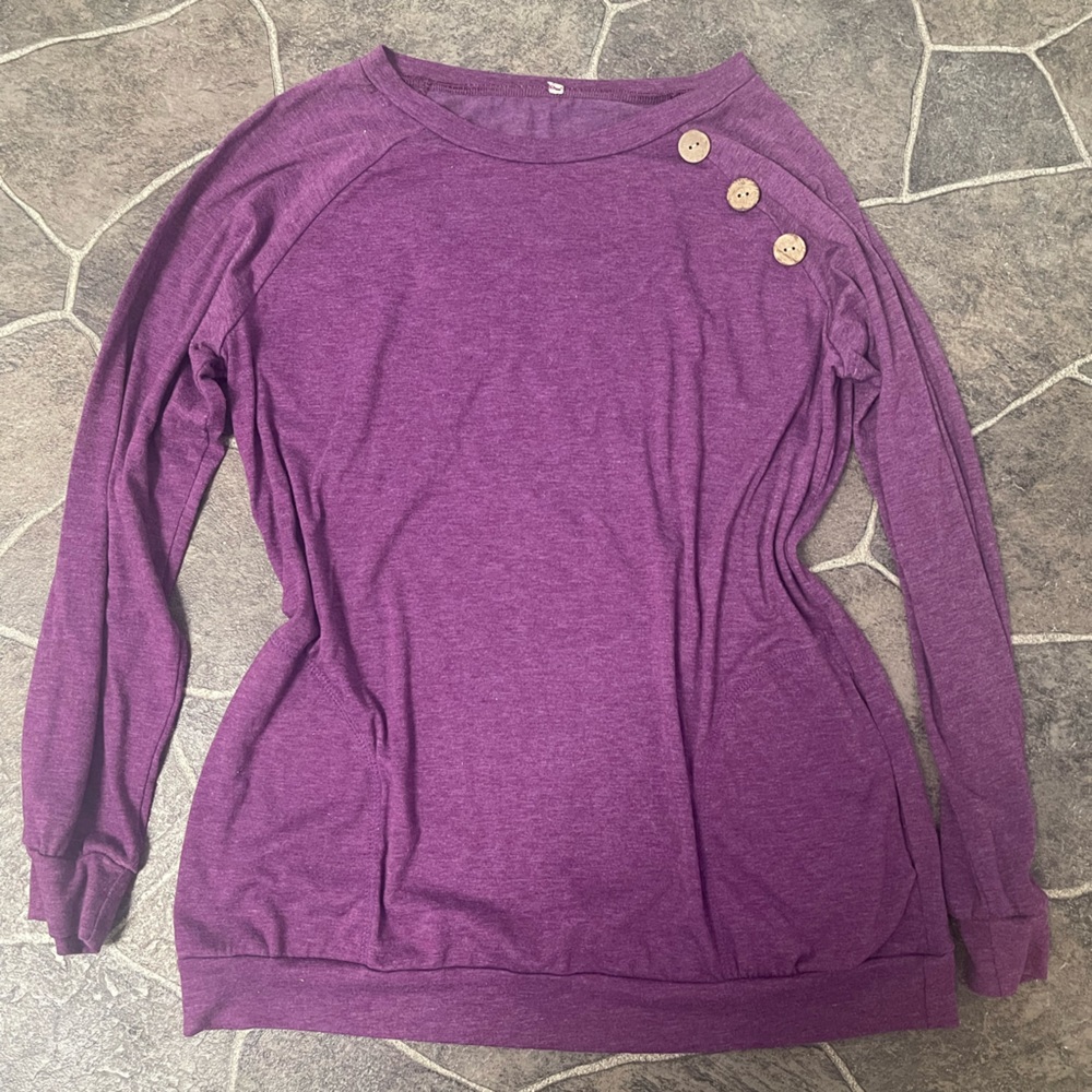 Purple Off-Shoulder Women's Top